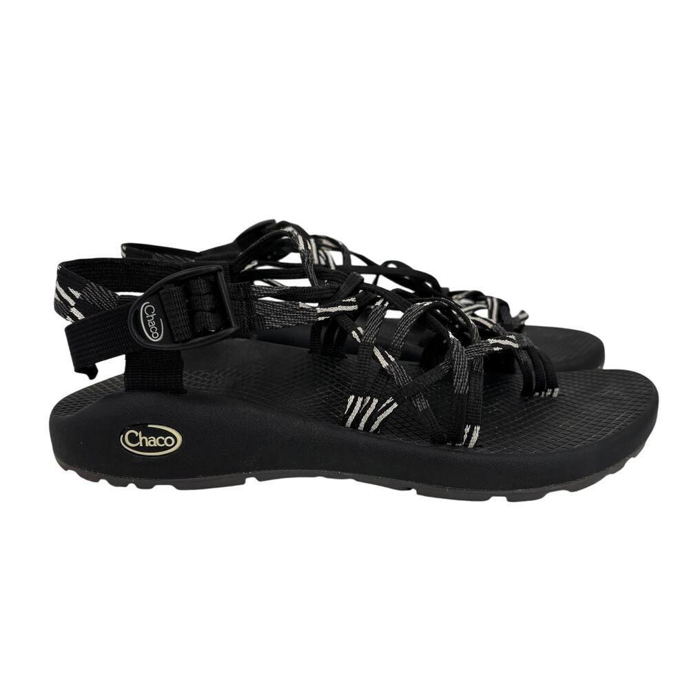 Chaco Sandals Women's‎ Size 10 Black White Scatter ZX/3 Classic Strappy Comfort